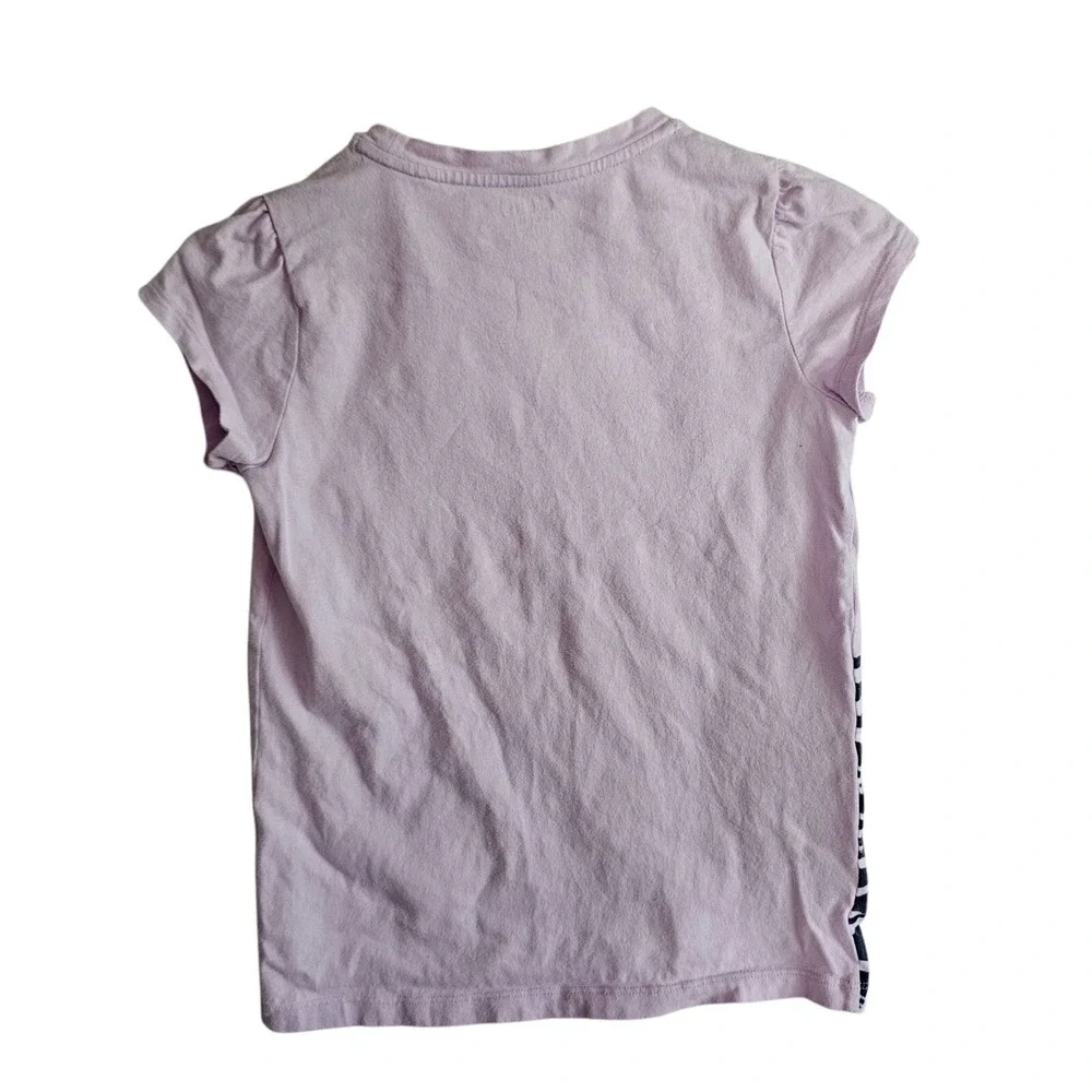 Gymboree Zebra Graphic Tee Cute Girly Top Short‎ Sleeve Purple L